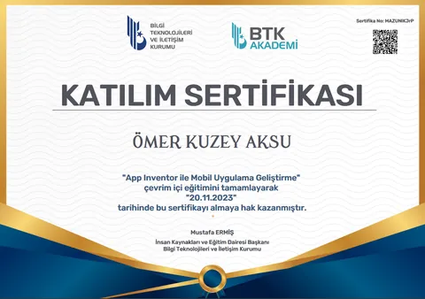 App Inventor ile Mobil Uygulama Geliştirme