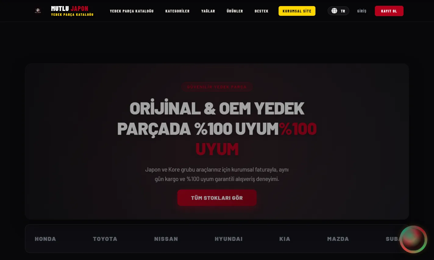 Yedek Parça Kataloğu (E-Ticaret Modülü)