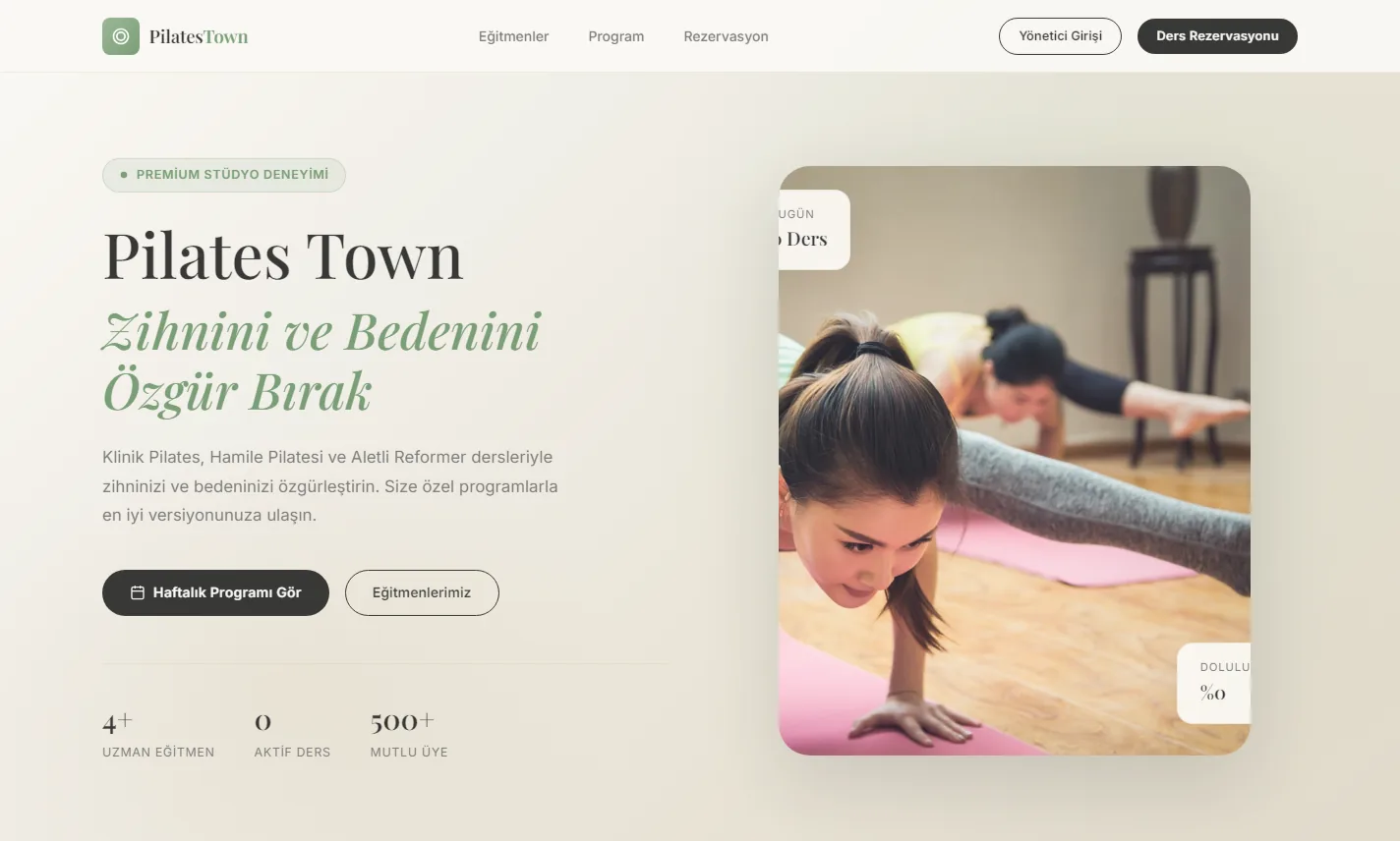 Pilates Town Ana Sayfa